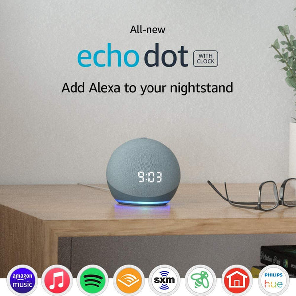 All New Echo Dot (4th Gen) With CLOCK – SSD Qatar