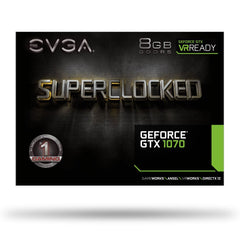 EVGA GeForce GTX 1070 SC GAMING ACX 3.0 Black Edition, 8GB GDDR5, LED, DX12 OSD Support (PXOC)