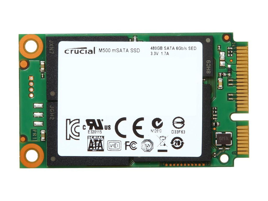 Crucial M500 480GB Mini-SATA (mSATA) MLC Internal Solid State Drive (SSD) CT480M500SSD3 Crucial M500 480GB Mini-SATA (mSATA) MLC Internal Solid State Drive (SSD) CT480M500SSD3