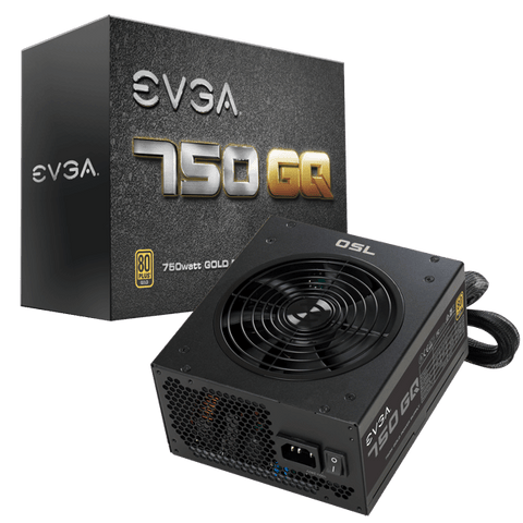 EVGA 750 GQ, 80+ GOLD 750W, Semi Modular, EVGA ECO Mode,Power Supply 210-GQ-0750-V1