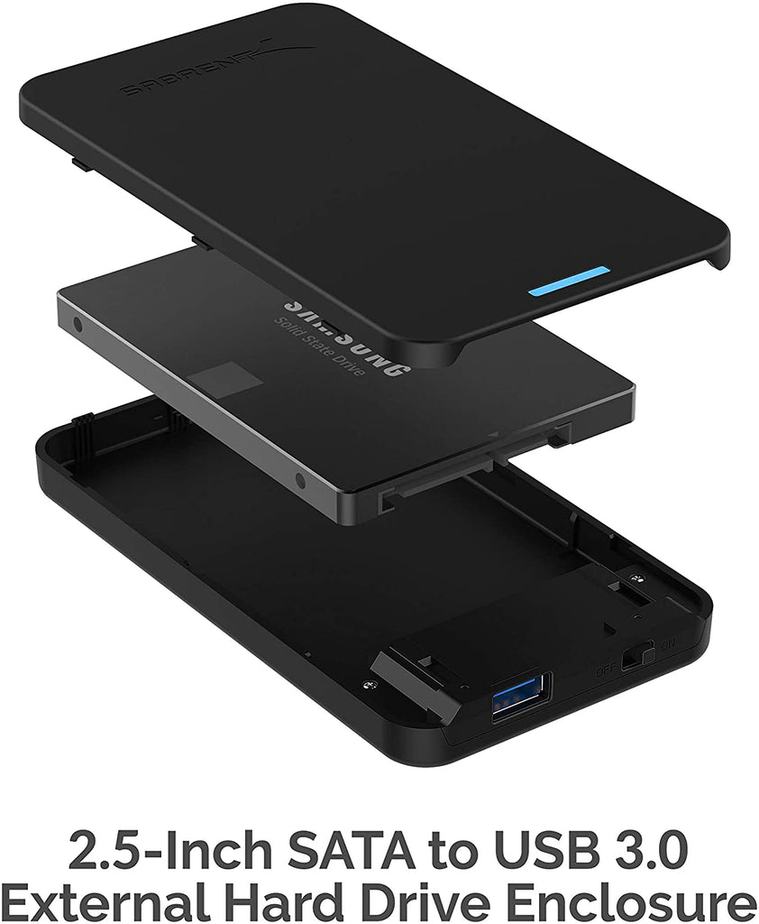 SABRENT 2.5-Inch SATA to USB 3.0 External Hard Drive Enclosure, Optimized for SSD, Support UASP SATA III SABRENT 2.5-Inch SATA to USB 3.0 External Hard Drive Enclosure, Optimized for SSD, Support UASP SATA III