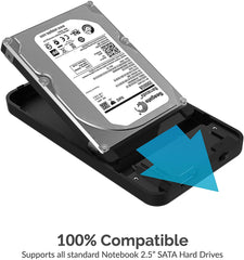 SABRENT 2.5-Inch SATA to USB 3.0 External Hard Drive Enclosure, Optimized for SSD, Support UASP SATA III