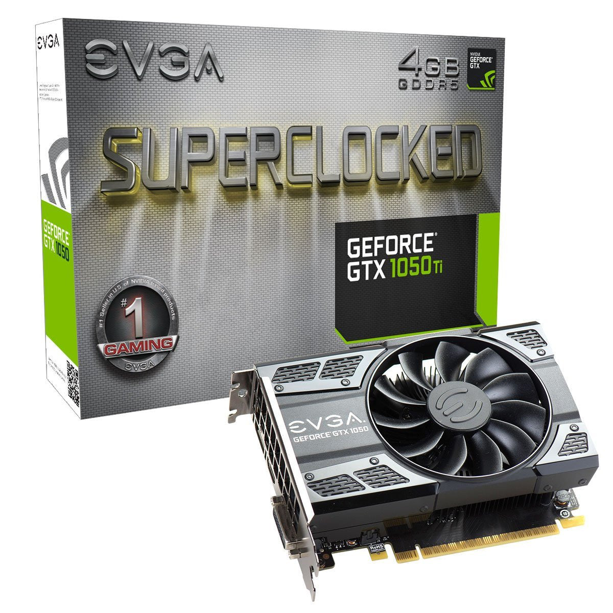 EVGA GeForce GTX 1050 Ti SC GAMING, 4GB GDDR5, DX12 OSD Support (PXOC) Graphics Card