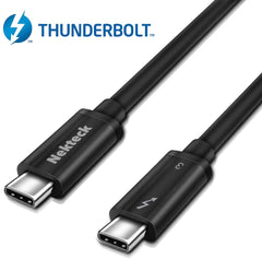 Nekteck Thunderbolt 3 Cable, 100W 40Gpbs Thunderbolt 3 Certified USB C Cable Compatible with New MacBook Pro, ThinkPad Yoga, Alienware 17 and More, 1.6ft