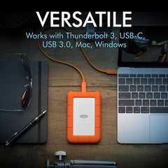 LaCie Rugged USB-C 5TB External Portable Hard Drive